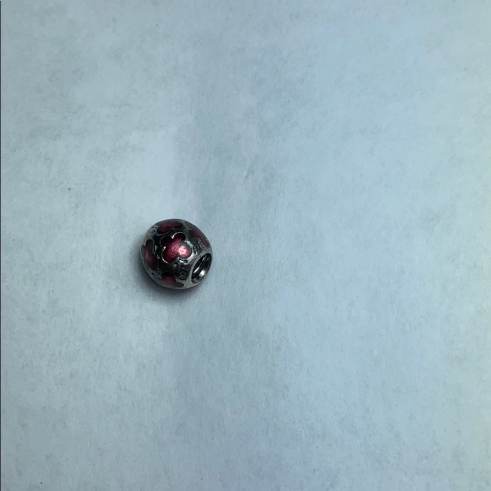 Authentic Pandora Fuchsia Enamel Butterfly Charm